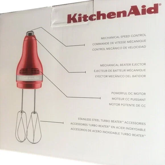new in box EMPIRE RED KitchenAid Ultra Power 5-Speed Hand Mixer - Model KHM512ER